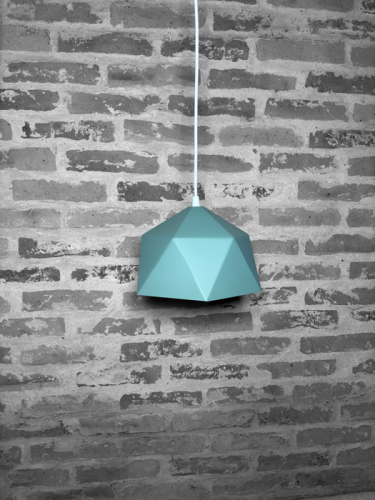 Lámpara colgante hexagonal de metal